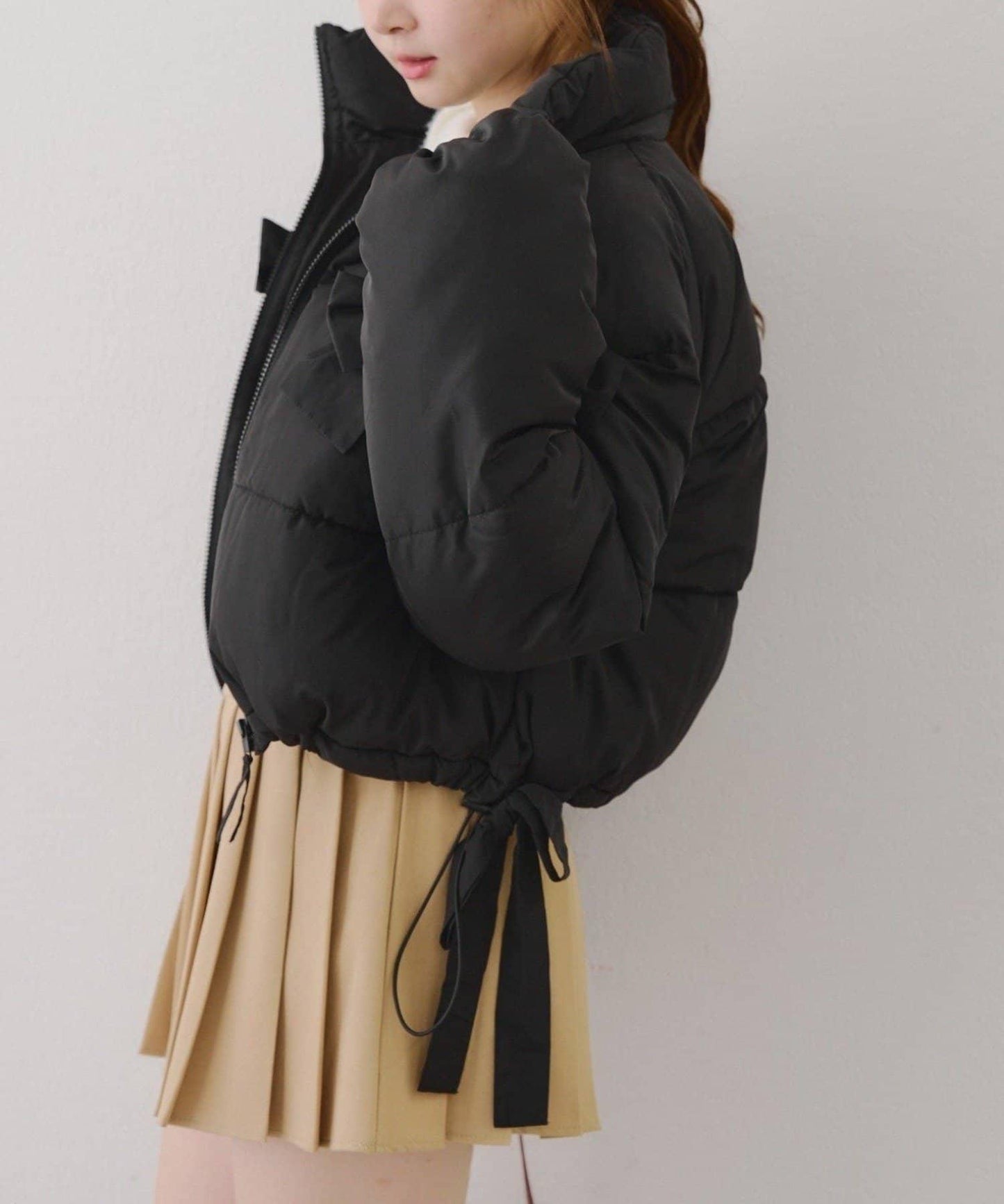 冬季保暖可拆卸蝴蝶結棉服【RMAF】