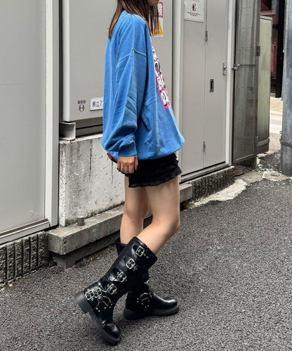 拼接印花水洗衛衣