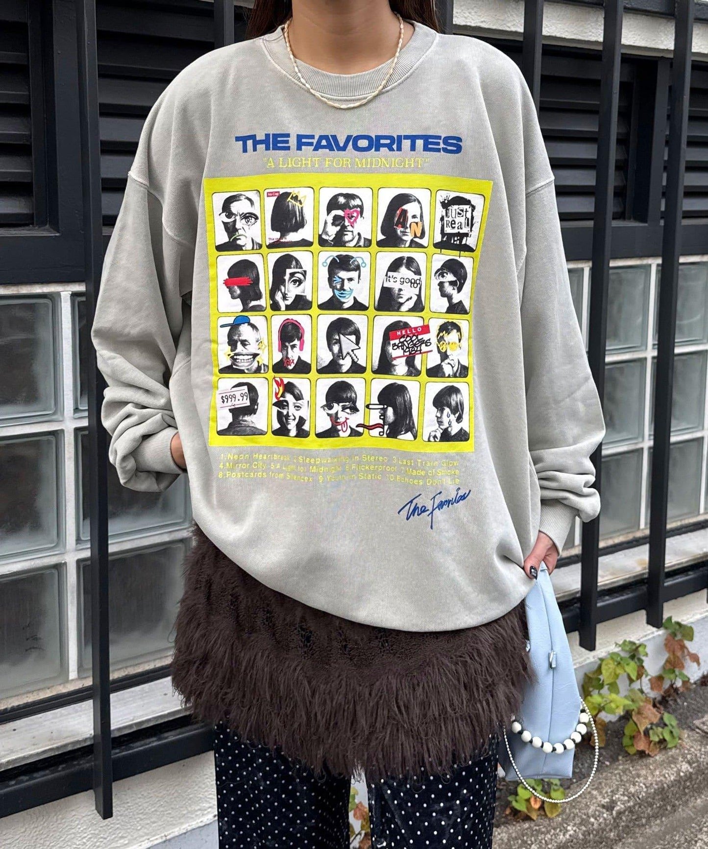 拼接印花水洗衛衣