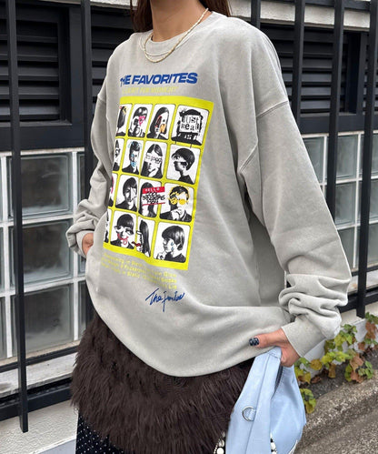 拼接印花水洗衛衣