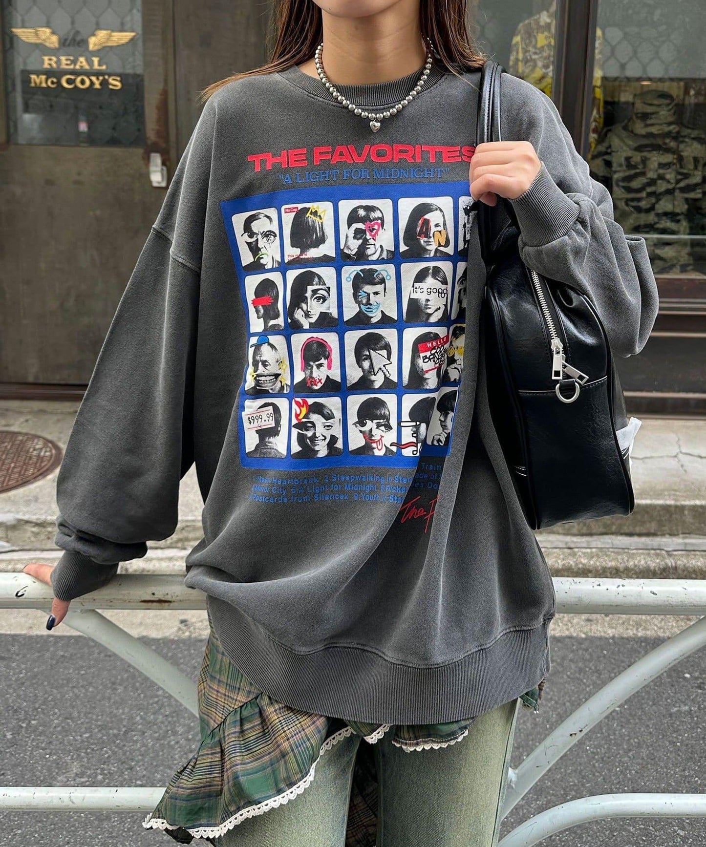 拼接印花水洗衛衣