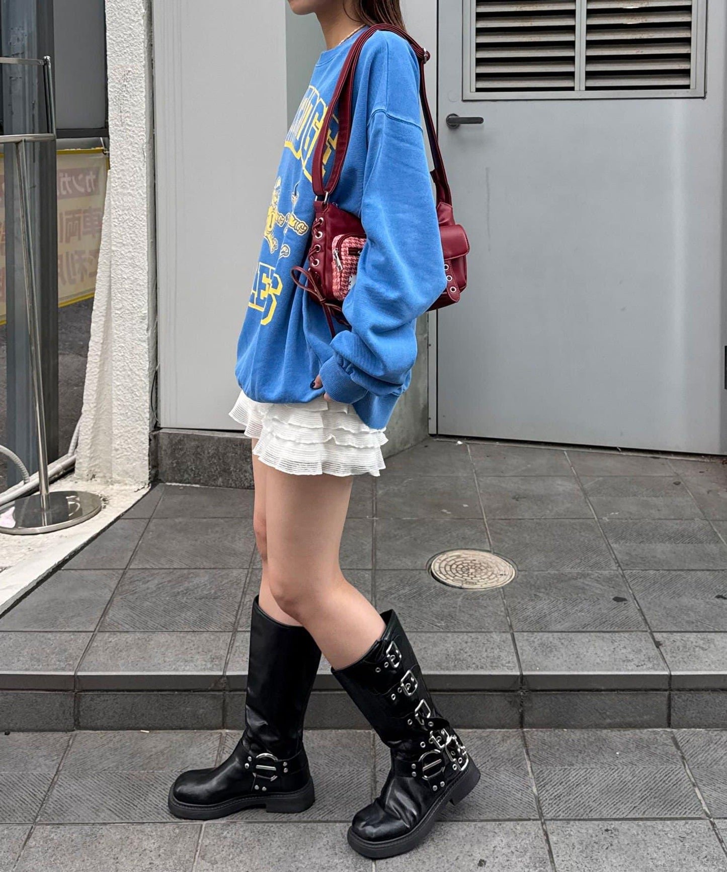 拼接印花水洗衛衣