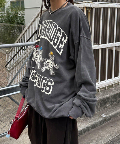 拼接印花水洗衛衣