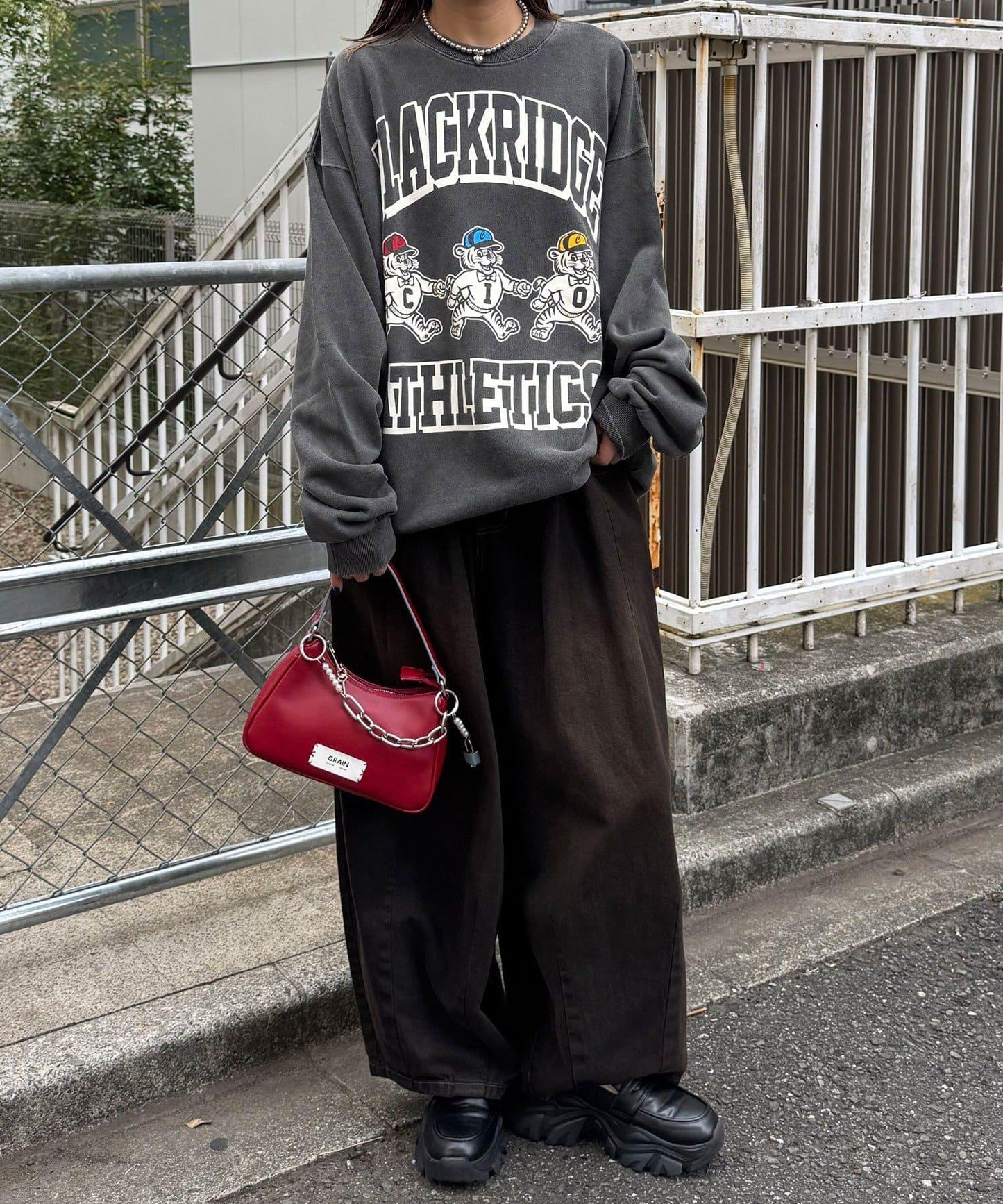 拼接印花水洗衛衣