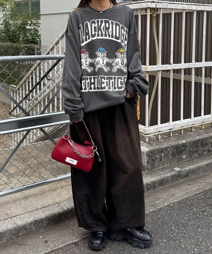 拼接印花水洗衛衣