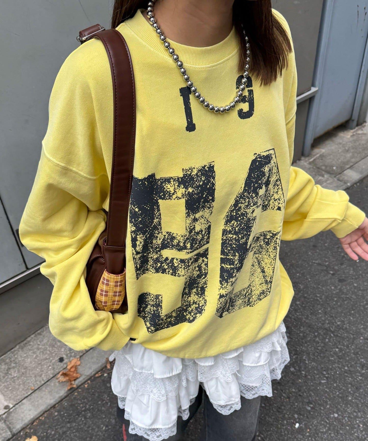 拼接印花水洗衛衣