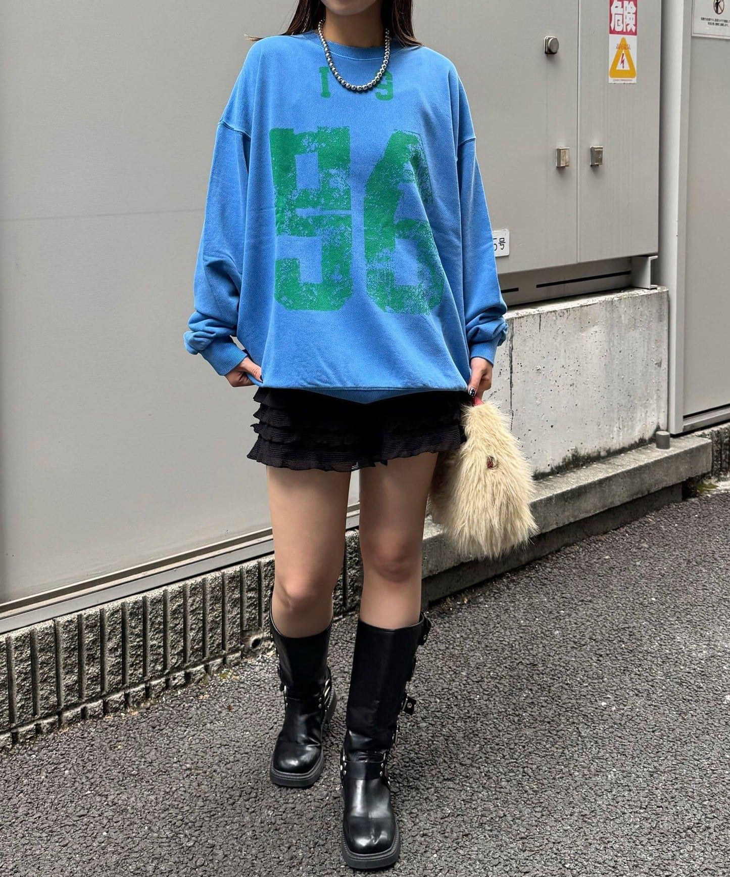 拼接印花水洗衛衣