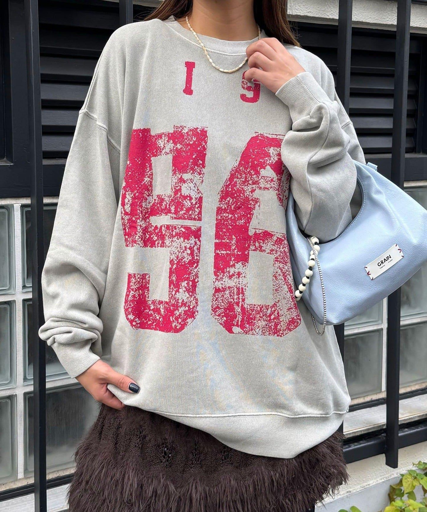 拼接印花水洗衛衣