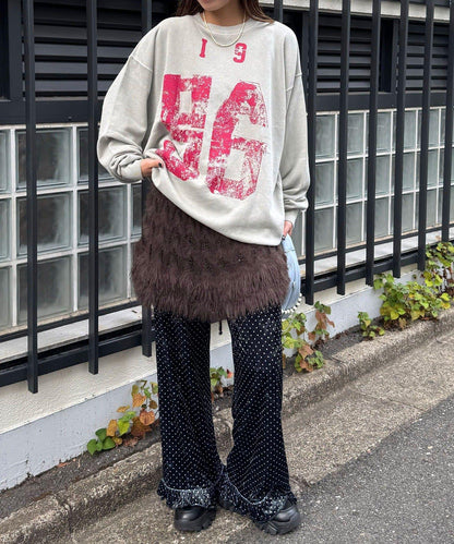 拼接印花水洗衛衣