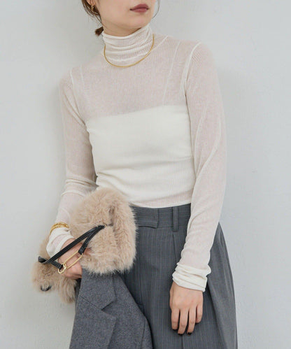 【近日開始】【CHIHAYA聯名】透視羅紋高領衫