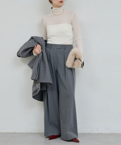 【近日開始】【CHIHAYA聯名】透視羅紋高領衫