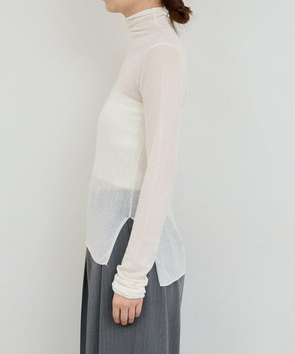 【近日開始】【CHIHAYA聯名】透視羅紋高領衫