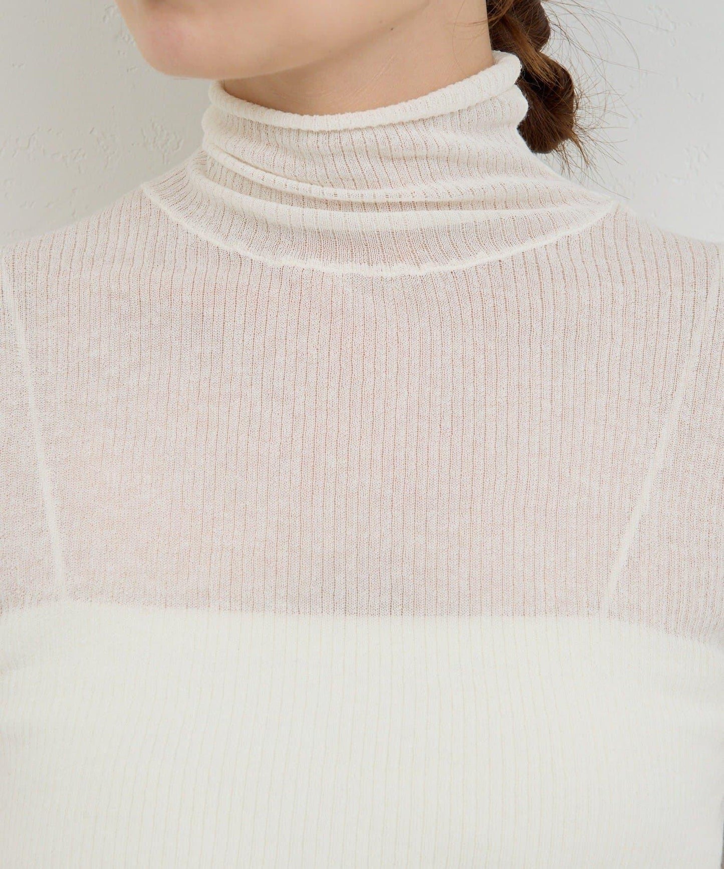 【近日開始】【CHIHAYA聯名】透視羅紋高領衫