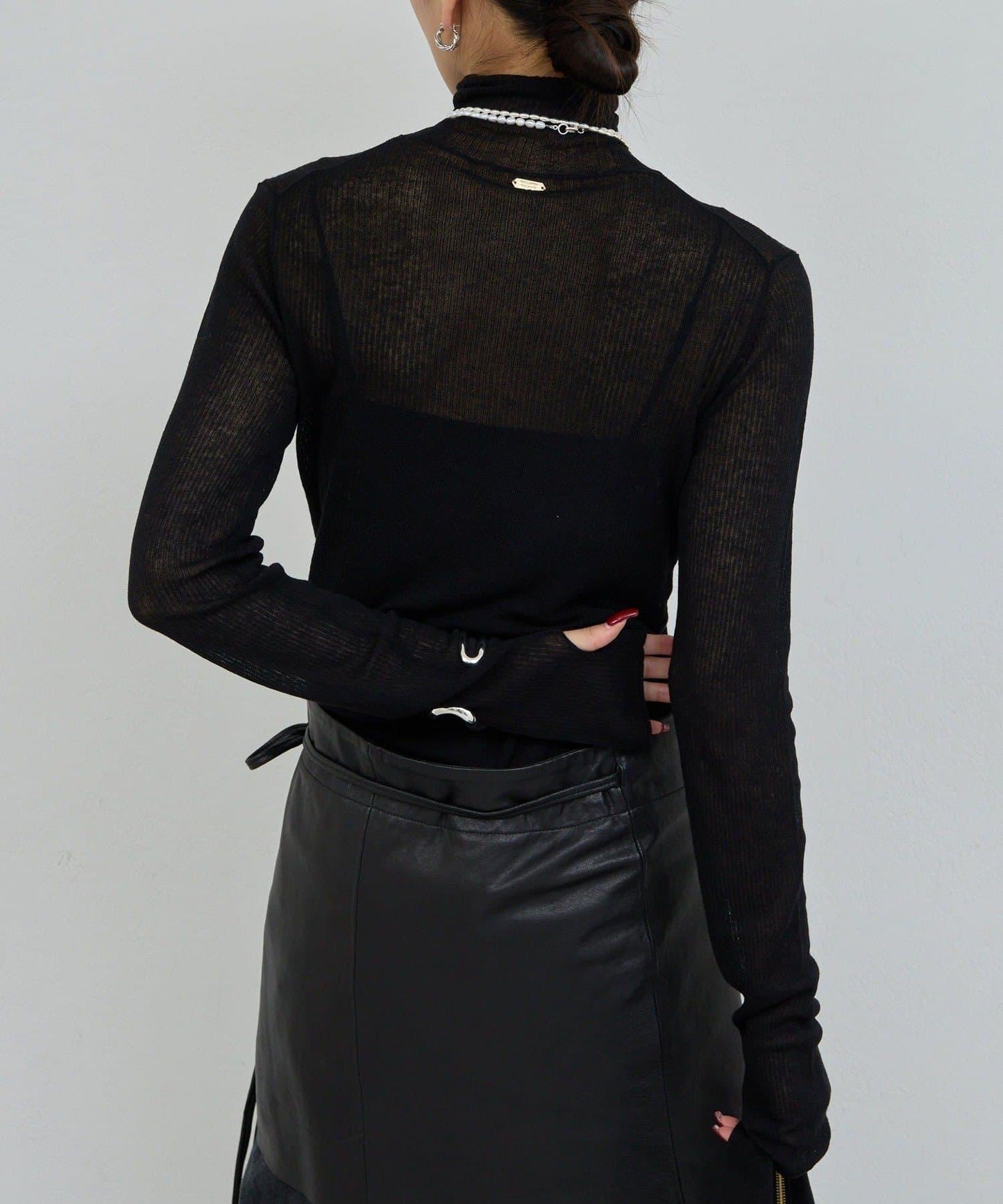 【近日開始】【CHIHAYA聯名】透視羅紋高領衫