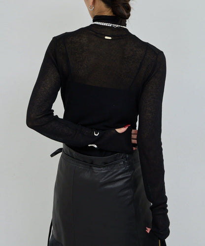 【近日開始】【CHIHAYA聯名】透視羅紋高領衫