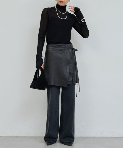 【近日開始】【CHIHAYA聯名】透視羅紋高領衫