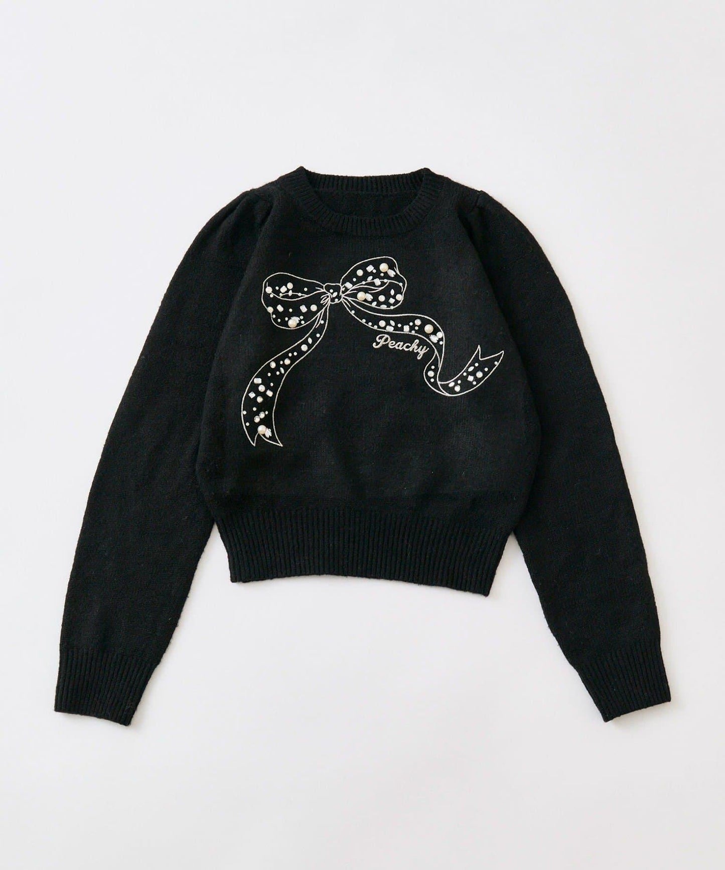 亮片蝴蝶結針織衫