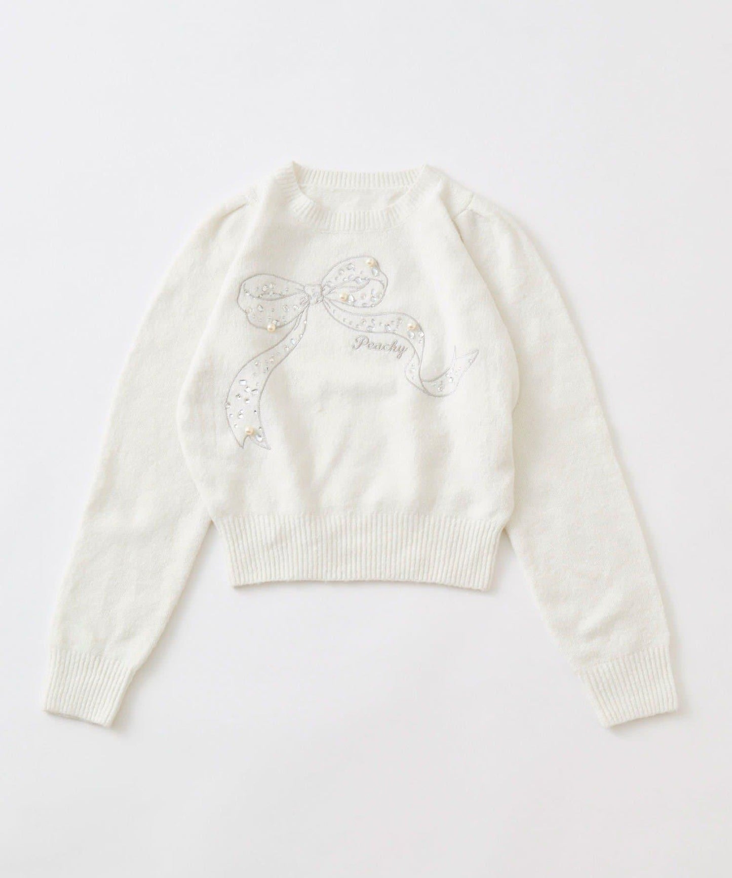 亮片蝴蝶結針織衫