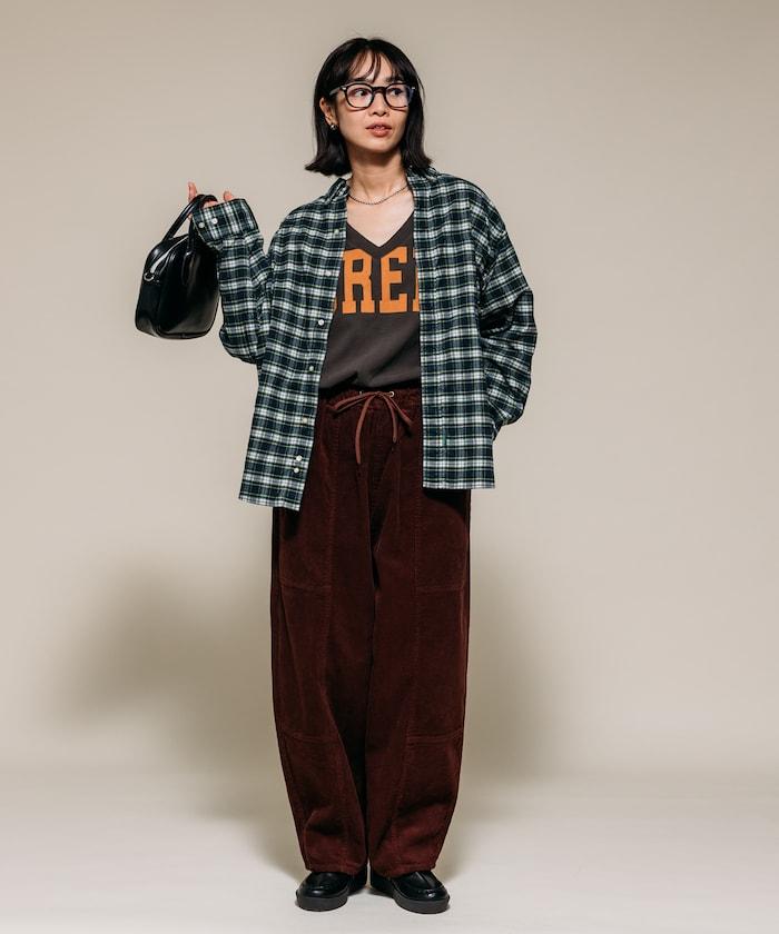 燈芯絨燈籠褲/弧形褲