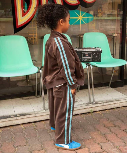 天鵝絨運動長褲（可成套搭配） 十分褲