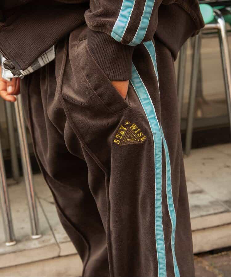 天鵝絨運動長褲（可成套搭配） 十分褲