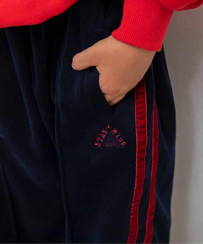 天鵝絨運動長褲（可成套搭配） 十分褲