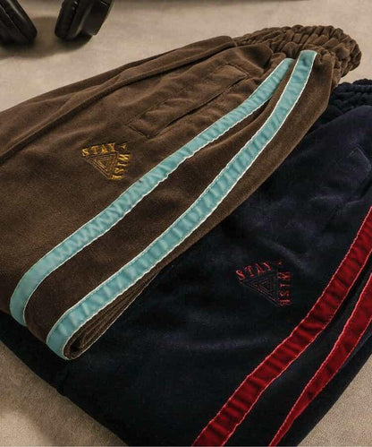 天鵝絨運動長褲（可成套搭配） 十分褲