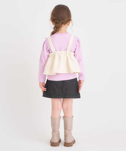 愛心絎縫吊帶背心&全印花內搭2件套