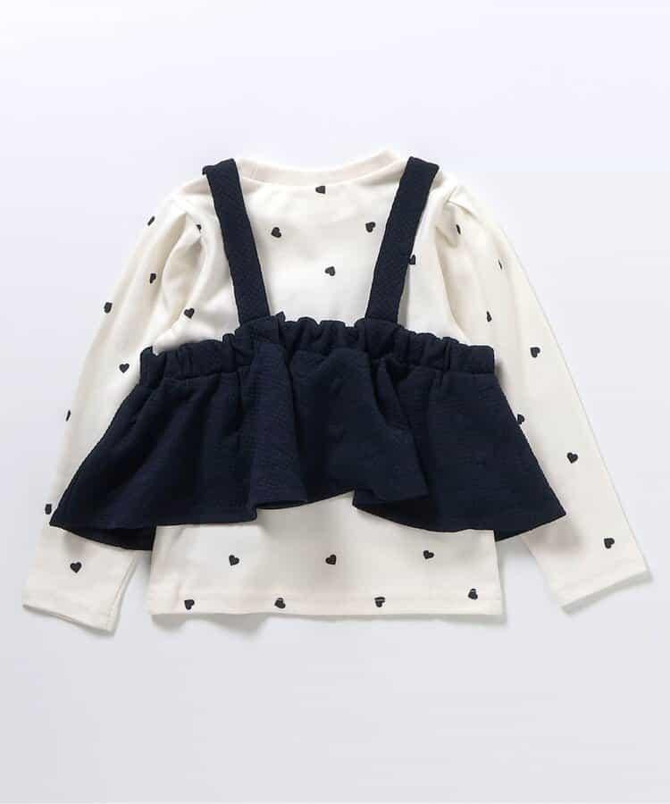 愛心絎縫吊帶背心&全印花內搭2件套
