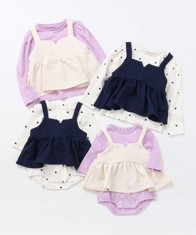 愛心絎縫吊帶背心&全印花內搭2件套