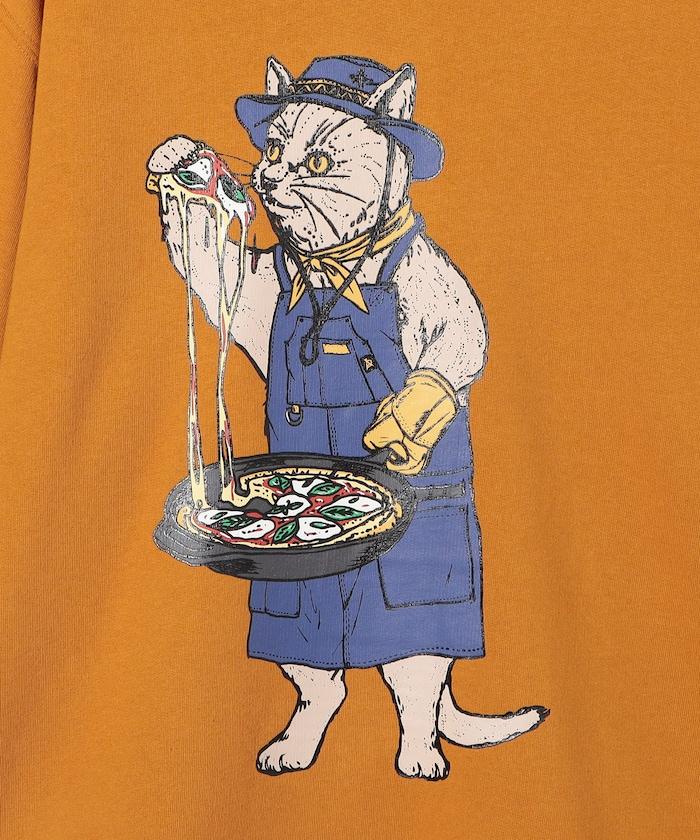 CAT下襬抽繩連帽衛衣 /