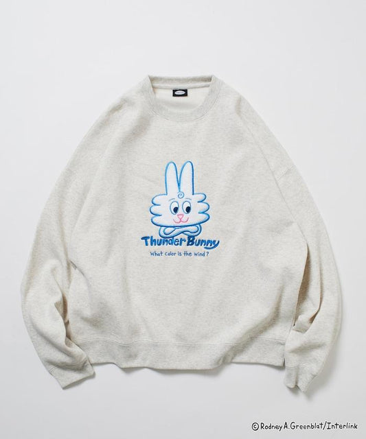 Thunder Bunny / 《Thunder Bunny》 / 特別款寬鬆版型毛圈繡圓領衛衣【限量】