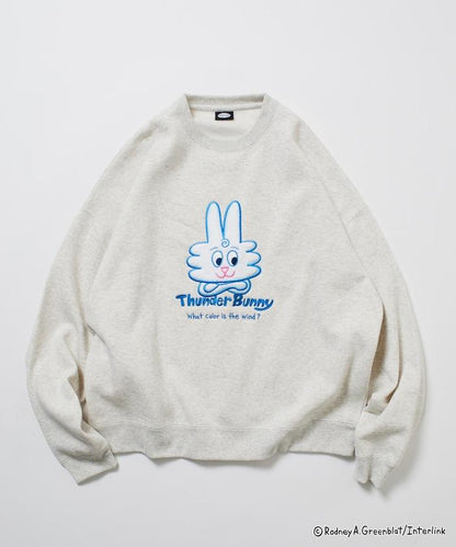 Thunder Bunny / 《Thunder Bunny》 / 特別款寬鬆版型毛圈繡圓領衛衣【限量】