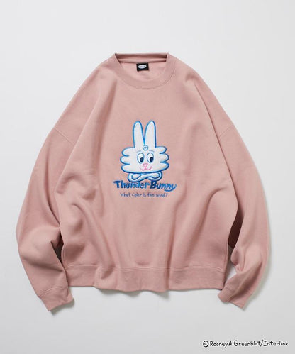 Thunder Bunny / 《Thunder Bunny》 / 特別款寬鬆版型毛圈繡圓領衛衣【限量】