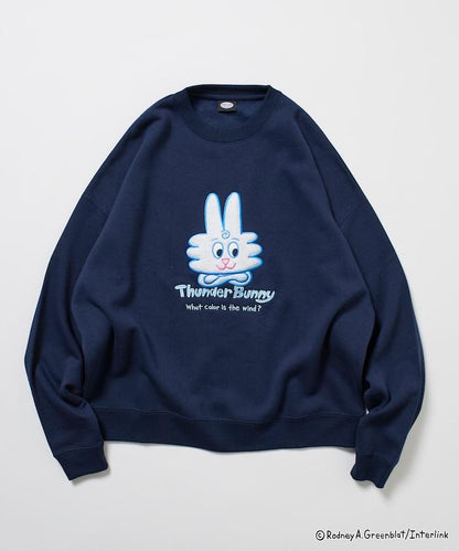 Thunder Bunny / 《Thunder Bunny》 / 特別款寬鬆版型毛圈繡圓領衛衣【限量】