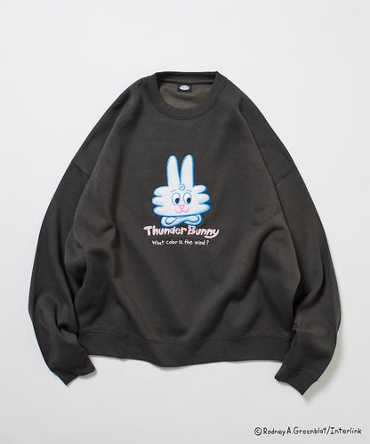 Thunder Bunny / 《Thunder Bunny》 / 特別款寬鬆版型毛圈繡圓領衛衣【限量】