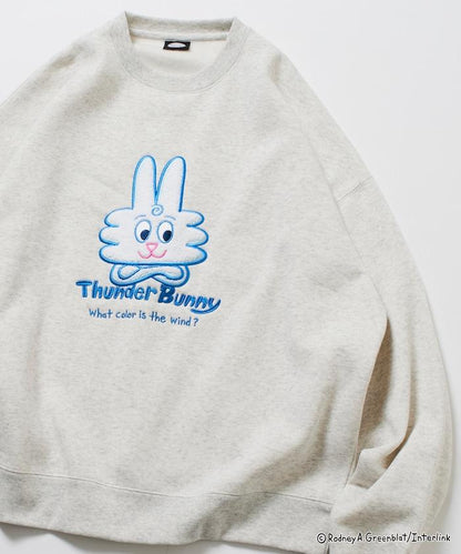 Thunder Bunny / 《Thunder Bunny》 / 特別款寬鬆版型毛圈繡圓領衛衣【限量】