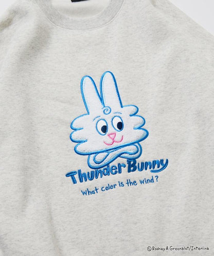 Thunder Bunny / 《Thunder Bunny》 / 特別款寬鬆版型毛圈繡圓領衛衣【限量】