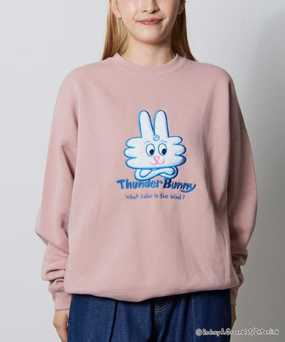 Thunder Bunny / 《Thunder Bunny》 / 特別款寬鬆版型毛圈繡圓領衛衣【限量】