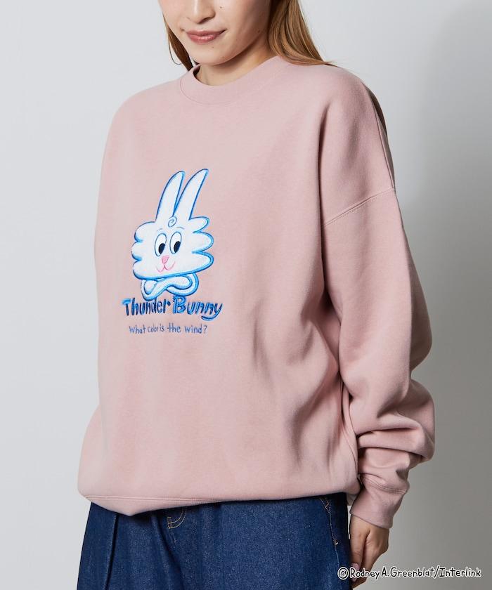 Thunder Bunny / 《Thunder Bunny》 / 特別款寬鬆版型毛圈繡圓領衛衣【限量】