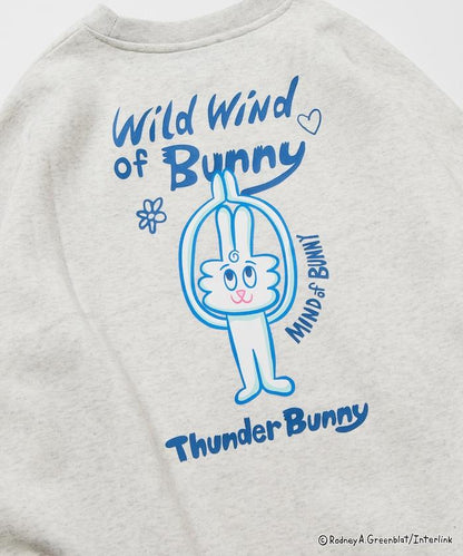 Thunder Bunny / 《Thunder Bunny》 / 特別款寬鬆版型背部印花圓領衛衣【限量】
