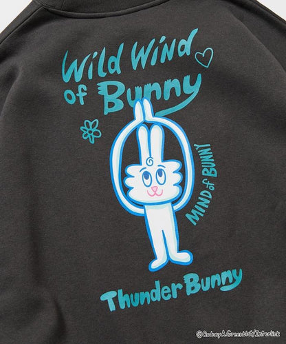 Thunder Bunny / 《Thunder Bunny》 / 特別款寬鬆版型背部印花圓領衛衣【限量】