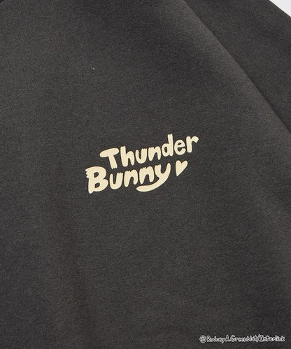Thunder Bunny / 《Thunder Bunny》 / 特別款寬鬆版型背部印花圓領衛衣 / 天空色