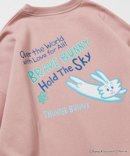 Thunder Bunny / 《Thunder Bunny》 / 特別款寬鬆版型背部印花圓領衛衣 / 天空色