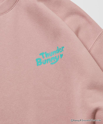 Thunder Bunny / 《Thunder Bunny》 / 特別款寬鬆版型背部印花圓領衛衣 / 天空色
