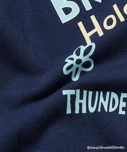 Thunder Bunny / 《Thunder Bunny》 / 特別款寬鬆版型背部印花圓領衛衣 / 天空色