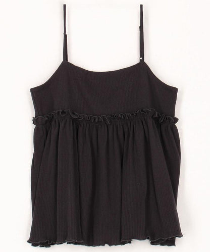 【套裝商品】軍風羅紋2WAY吊帶背心套裝 長袖T恤