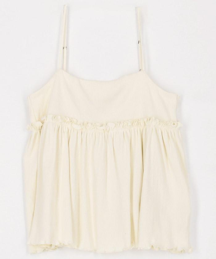 【套裝商品】軍風羅紋2WAY吊帶背心套裝 長袖T恤