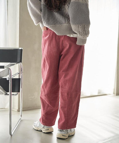 燈芯絨燈籠褲/弧形褲