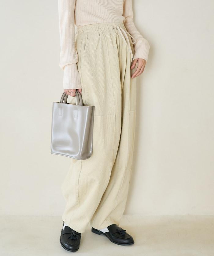 燈芯絨燈籠褲/弧形褲